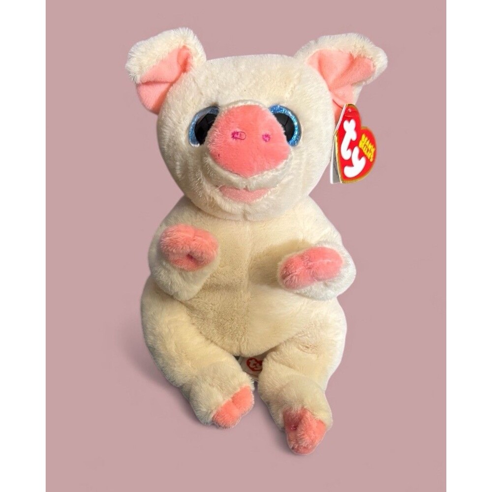 TY Beanie Baby (Beanie Bellies) - PENELOPE the Pig (6 inch) - MWMTs Stuffed Toy